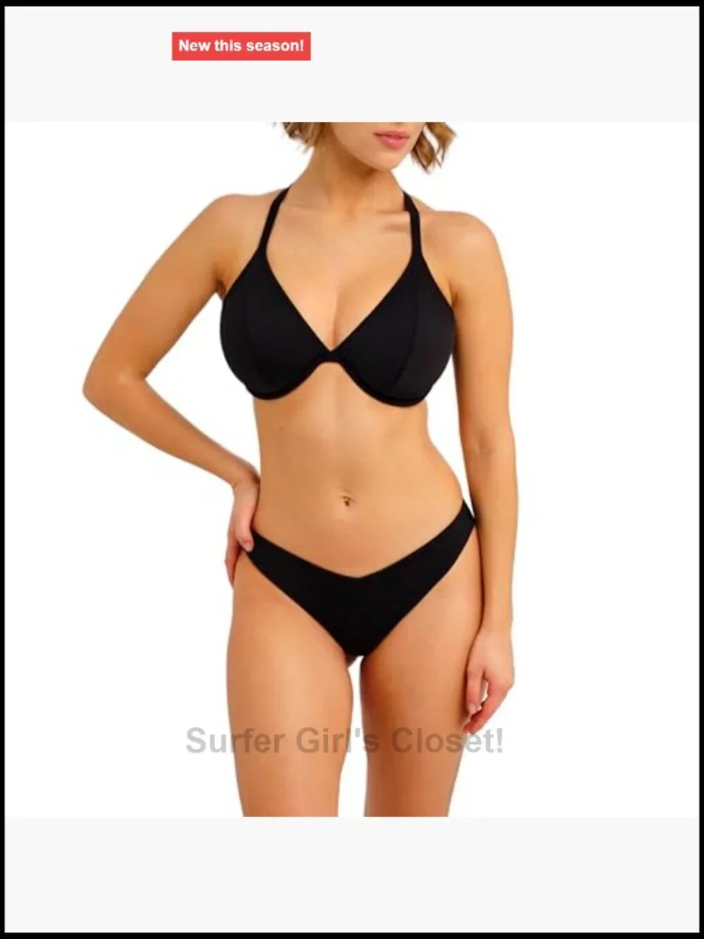 Underwire Plunge Bikini Top with Convertible Straps